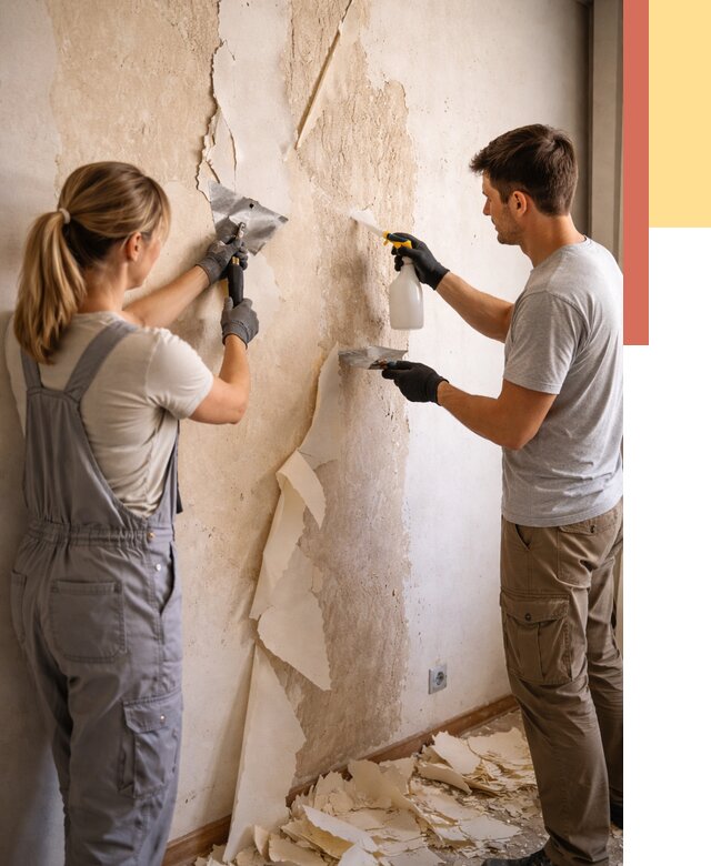 Снятие старых обоев в Надыме от 5448 руб. под ключ недорого | ОТДЕЛОЧНИК-Ндм