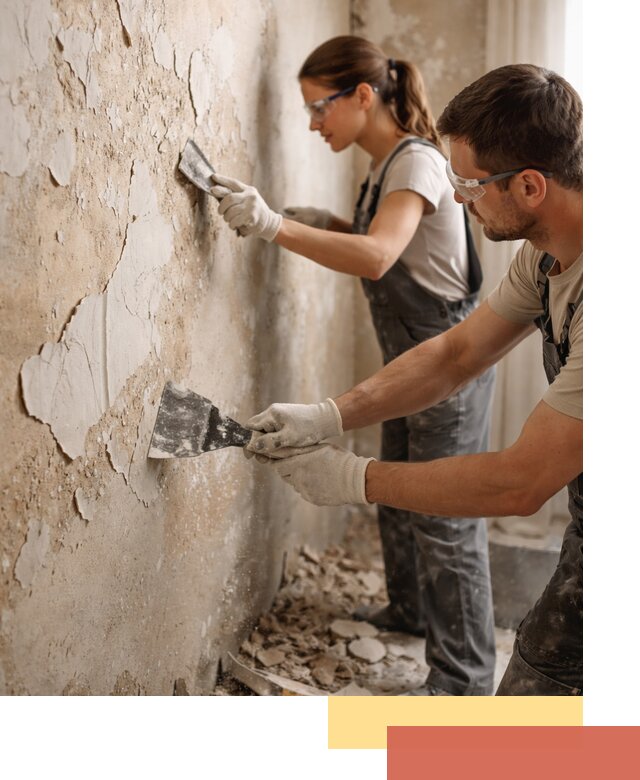 Снятие старой шпаклевки и подготовка поверхностей в Надыме