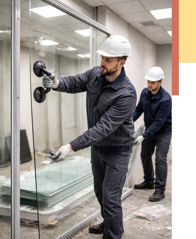 Демонтаж стеклянных перегородок в Надыме от 3321 руб. — быстро и недорого | ОТДЕЛОЧНИК-Ндм