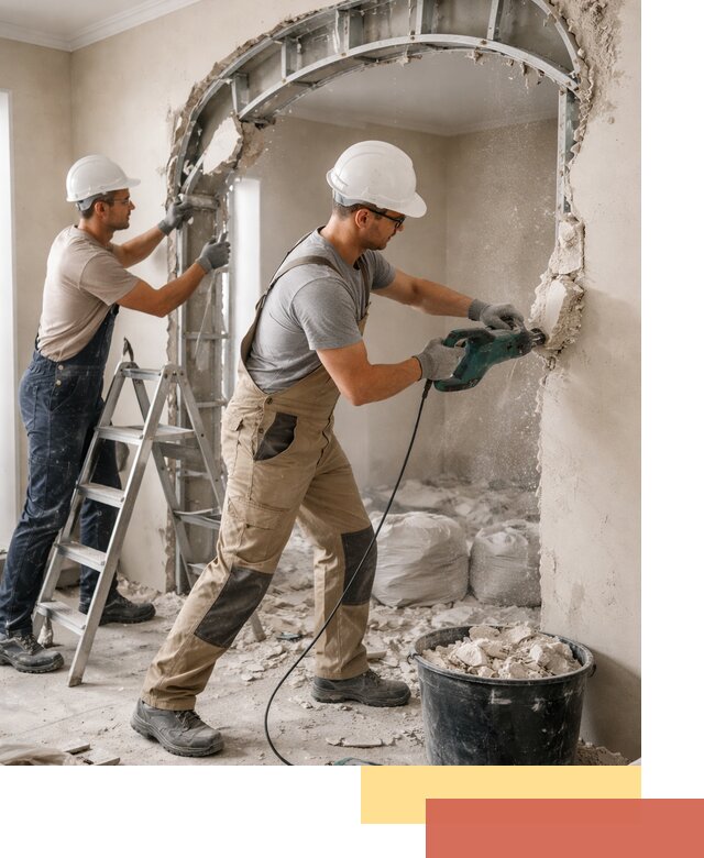 Демонтаж гипсокартонной арки в Надыме быстро и аккуратно