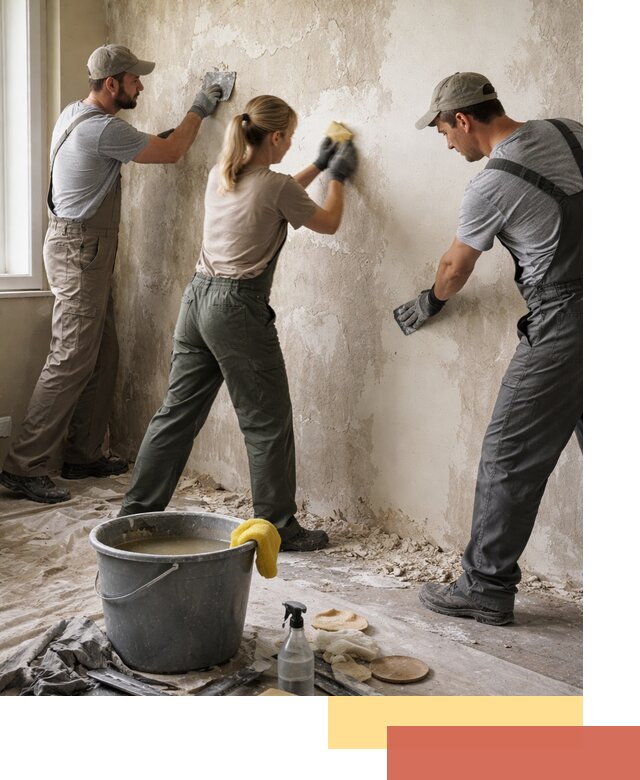 Очистка стен от клея и грунтовки в Надыме качественно и быстро