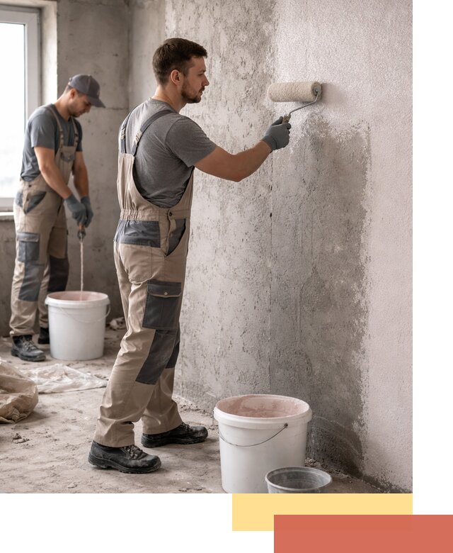 Нанесение бетоноконтакта на стены в Надыме для последующей отделки