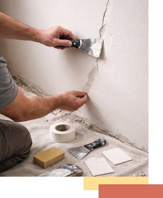 Заделка трещин и сколов в стенах и потолках в Надыме