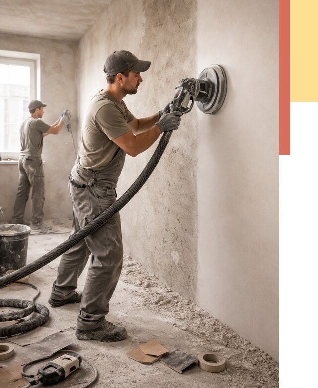 Шлифовка стен в Надыме от 1245 руб/м2 — быстро и недорого | ОТДЕЛОЧНИК-Ндм