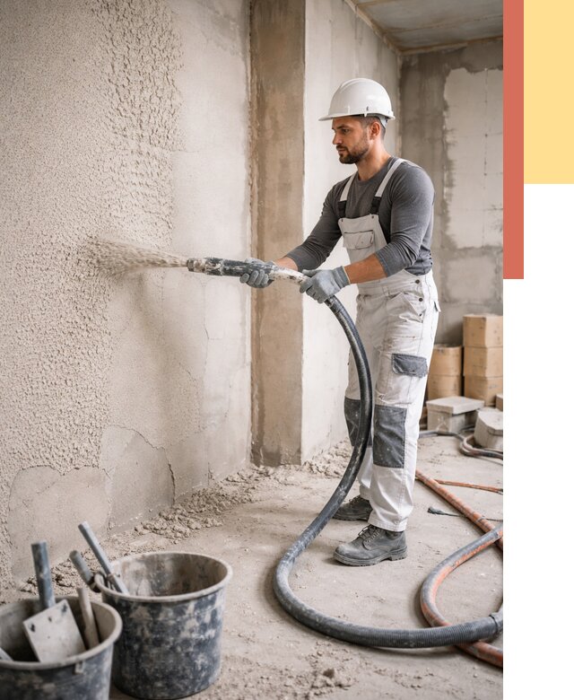 Машинная штукатурка стен в Надыме под ключ от 6746 руб./м2 | ОТДЕЛОЧНИК-Ндм