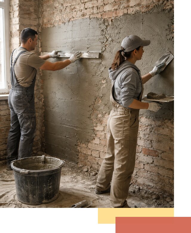 Штукатурка кирпичных стен в Надыме — качественно и надежно