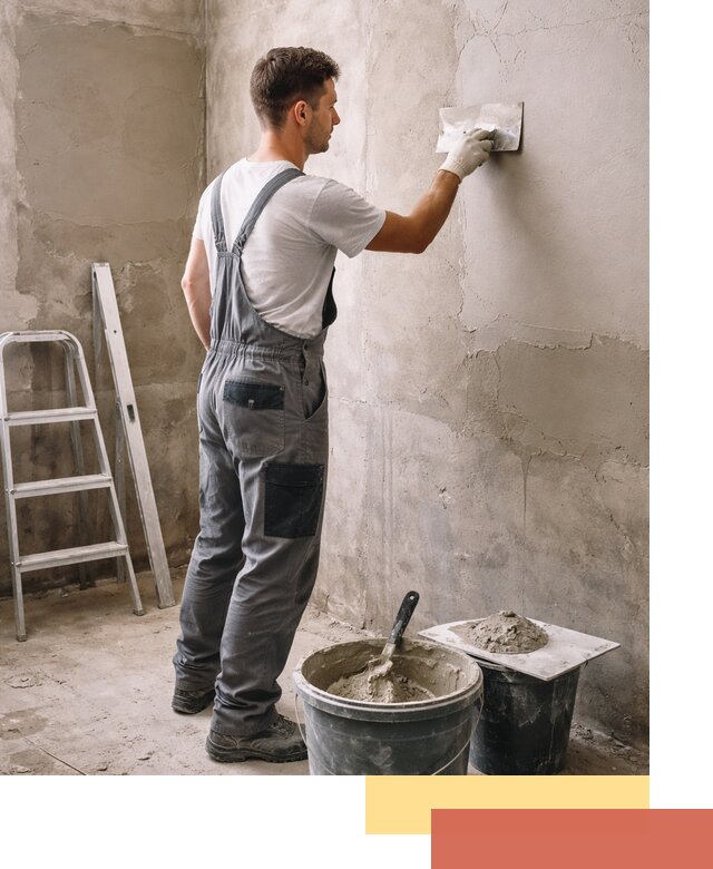 Штукатурка стен в ванной под ключ в Надыме