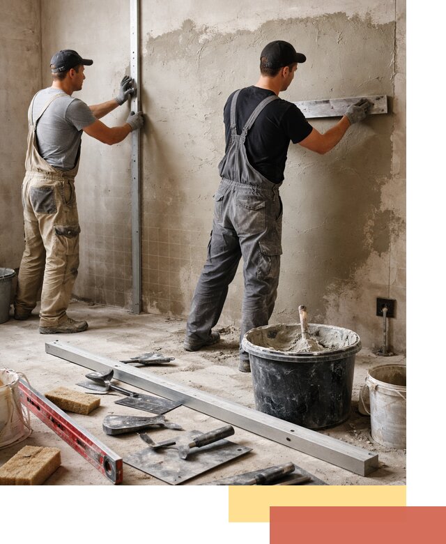 Профессиональная штукатурка стен под плитку в Надыме