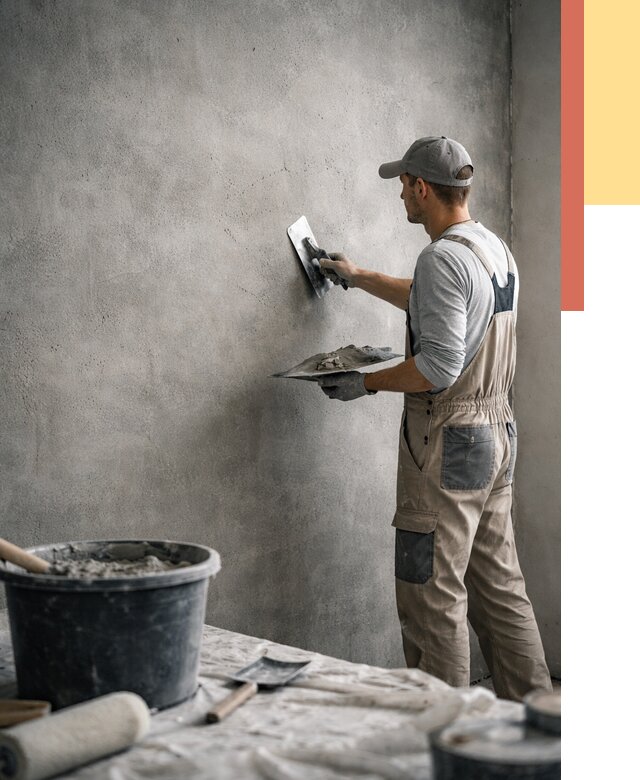 Декоративная штукатурка под бетон в Надыме от 2595 руб./м² — нанесение под ключ | ОТДЕЛОЧНИК-Ндм