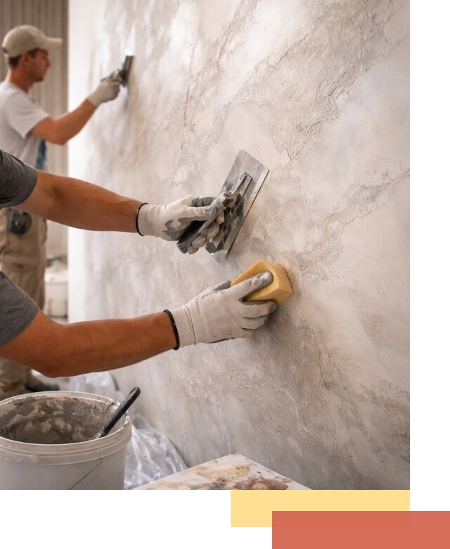 Декоративная штукатурка под мрамор в Надыме для стен и потолков