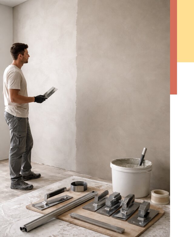 Нанесение микроцемента на стены в Надыме от 3321 руб./м2 под ключ | ОТДЕЛОЧНИК-Ндм