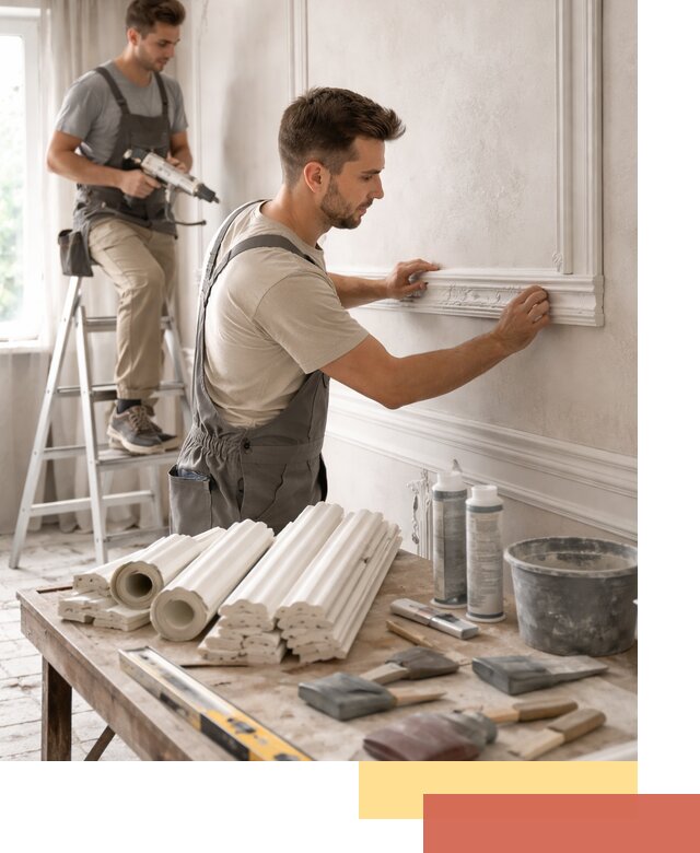 Монтаж лепнины на стены в Надыме профессионально и качественно