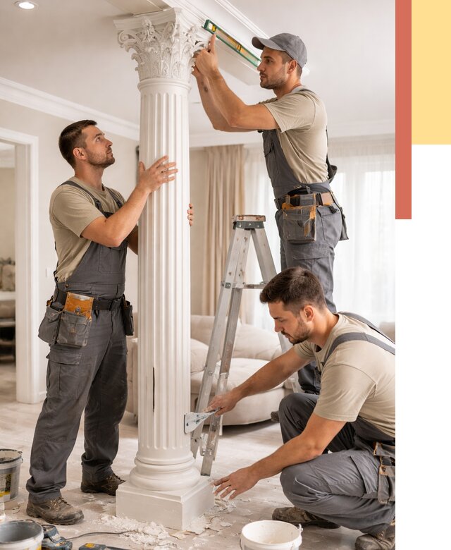 Установка декоративных колонн в Надыме от 12454 руб. под ключ | ОТДЕЛОЧНИК-Ндм