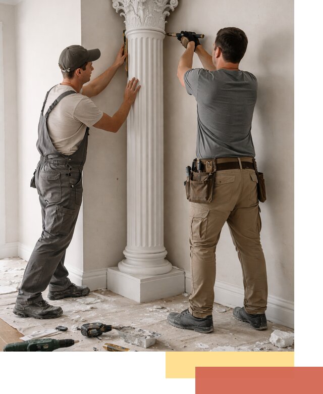 Установка декоративных колонн в Надыме под ключ