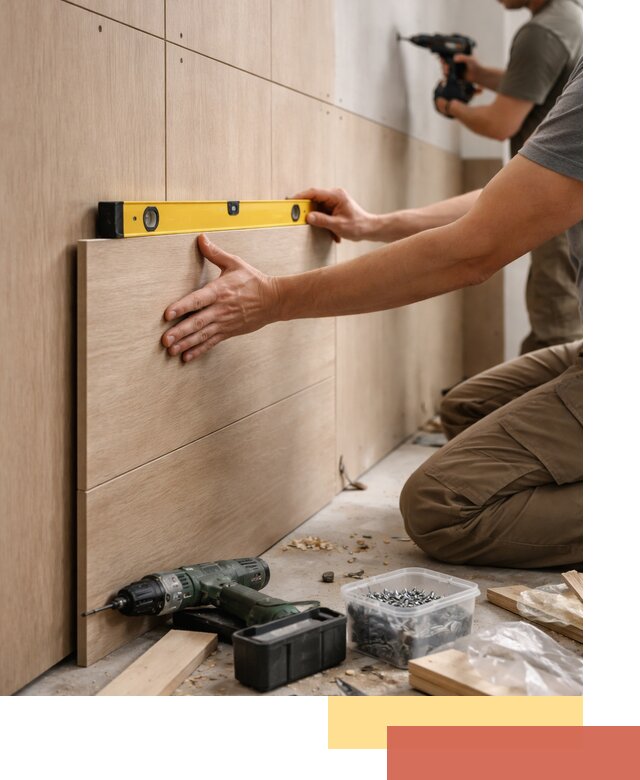 Профессиональный монтаж МДФ панелей на стены в Надыме