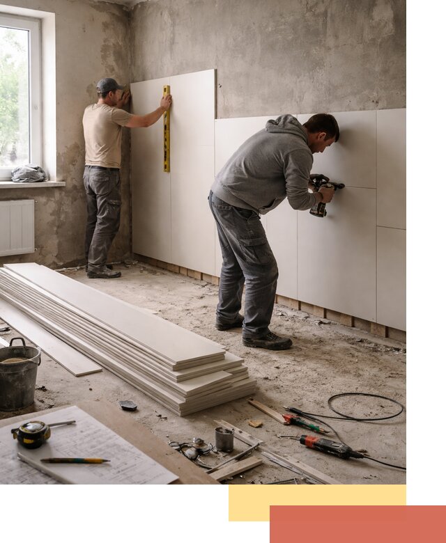 Монтаж ПВХ панелей на стены в Надыме качественно и быстро