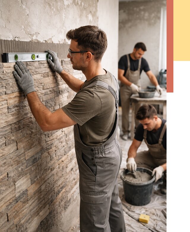 Монтаж искусственного камня в Надыме от 4670 руб. под ключ | ОТДЕЛОЧНИК-Ндм