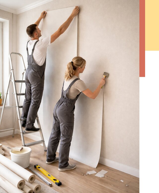 Поклейка флизелиновых обоев в Надыме от 6227 руб. | Быстро и недорого — ОТДЕЛОЧНИК-Ндм