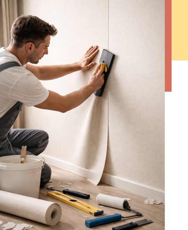 Поклейка виниловых обоев в Надыме от 4670 руб. | Быстро и недорого — ОТДЕЛОЧНИК-Ндм