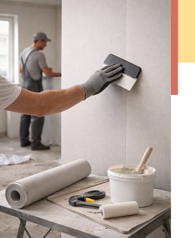 Поклейка обоев под покраску в Надыме от 3632 руб. за м2 | ОТДЕЛОЧНИК-Ндм