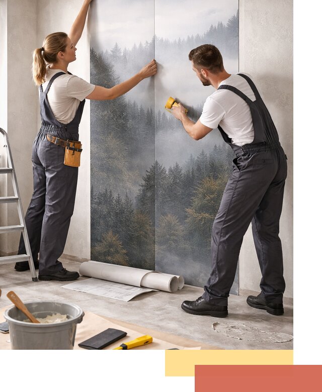 Поклейка фотообоев профессионально в Надыме под ключ