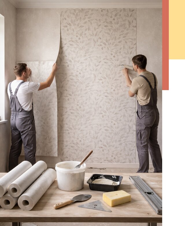 Поклейка обоев с подбором рисунка в Надыме от 3632 руб. | ОТДЕЛОЧНИК-Ндм - быстро и недорого