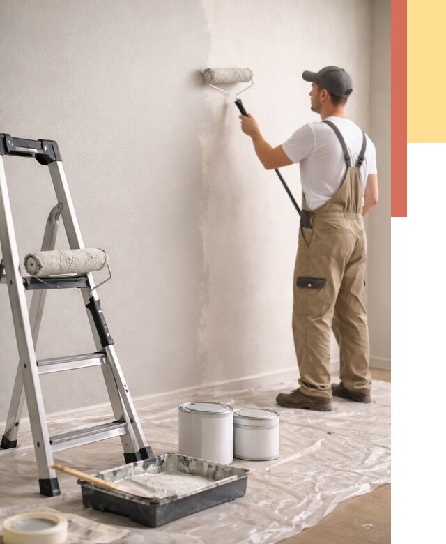 Покраска стен латексной краской в Надыме от 4670 руб. за м2 | ОТДЕЛОЧНИК-Ндм