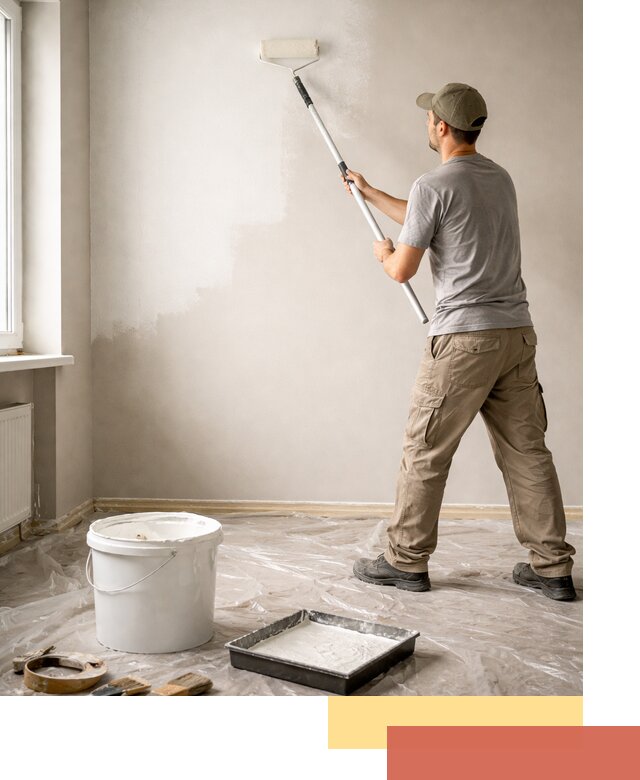 Покраска стен латексной краской в Надыме качественно и быстро