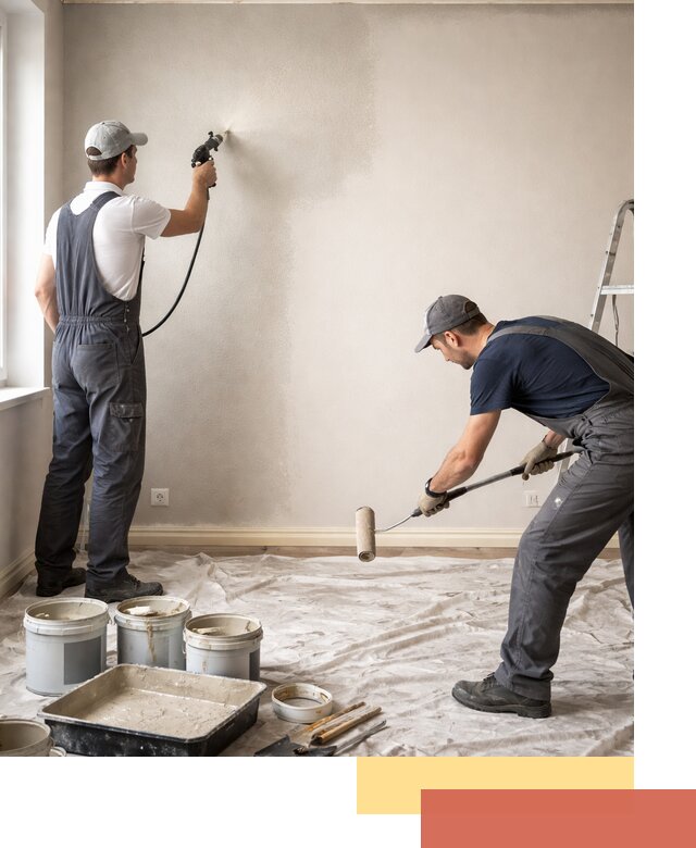 Покраска стен моющейся краской и защита поверхностей в Надыме