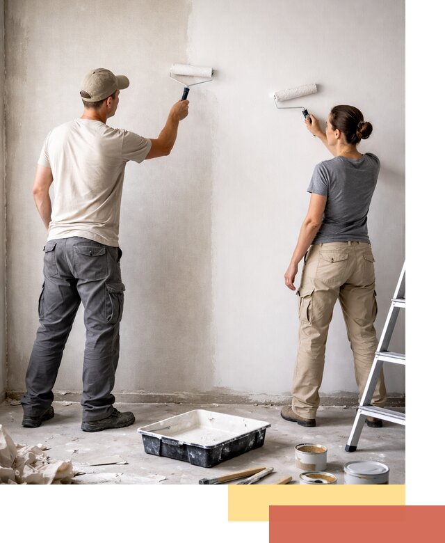 Окраска стен по стеклохолсту в Надыме качественно и долговечно