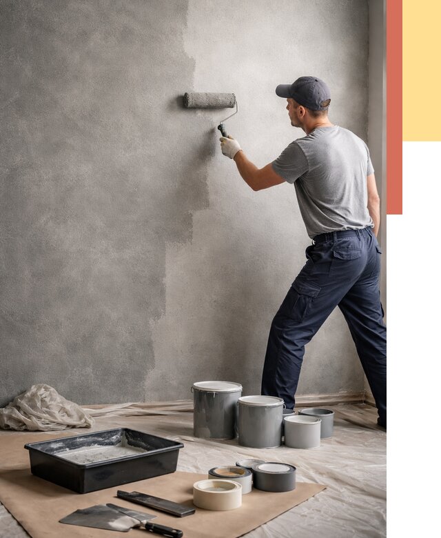 Покраска стен под бетон в Надыме от 675 руб. за м2 — быстро и недорого | ОТДЕЛОЧНИК-Ндм