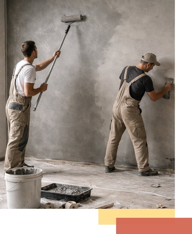 Покраска стен под бетон в Надыме профессионально и недорого