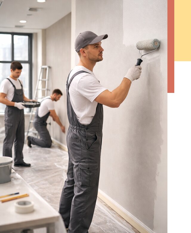 Покраска стен в офисе в Надыме от 8821 руб. — быстро и недорого | ОТДЕЛОЧНИК-Ндм