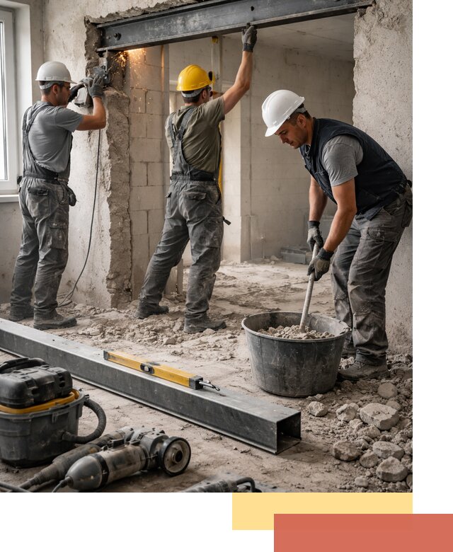 Создание проемов в стенах и несущих конструкциях в Надыме