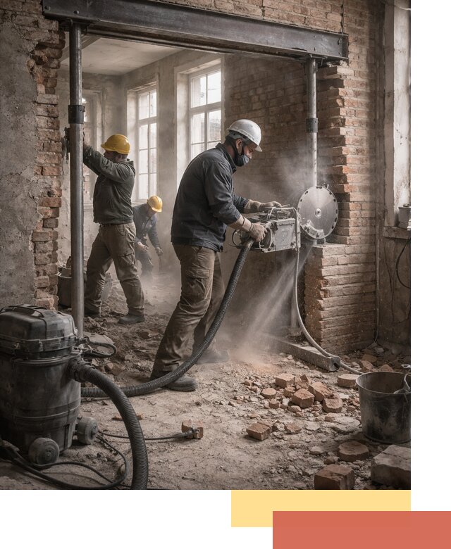 Прорезка проема в стене под дверной или оконный проем в Надыме