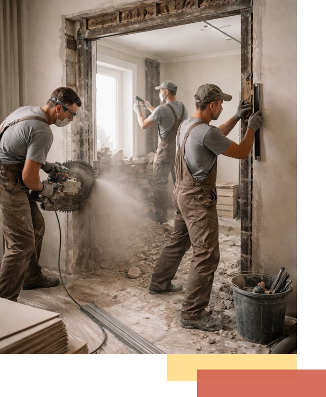 Расширение дверного проема под установку новой двери в Надыме