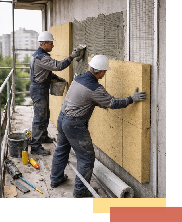 Утепление стен зданий и домов в Надыме качественно и надежно