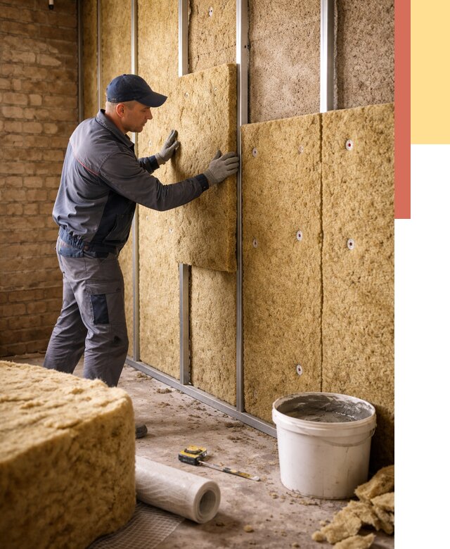 Утепление стен минватой в Надыме от 1401 руб./м2 — недорого и быстро | ОТДЕЛОЧНИК-Ндм