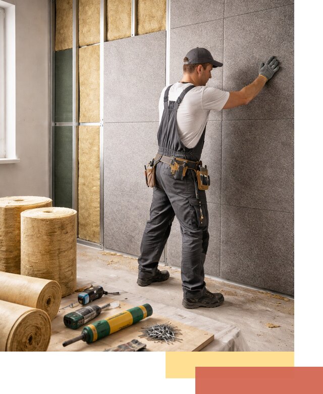 Профессиональная шумоизоляция стен в Надыме для квартиры и офиса