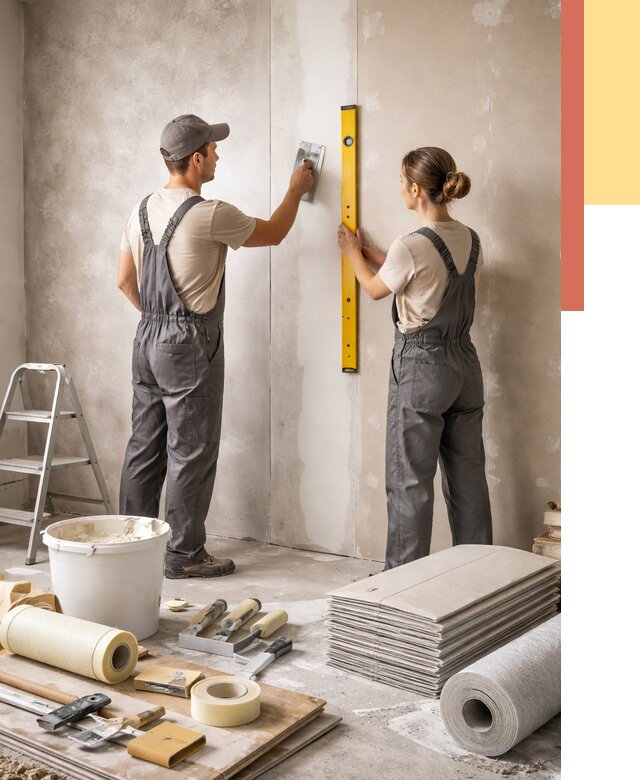 Отделка стен в Надыме от 1557 руб/м² — недорого, быстро, под ключ | ОТДЕЛОЧНИК-Ндм