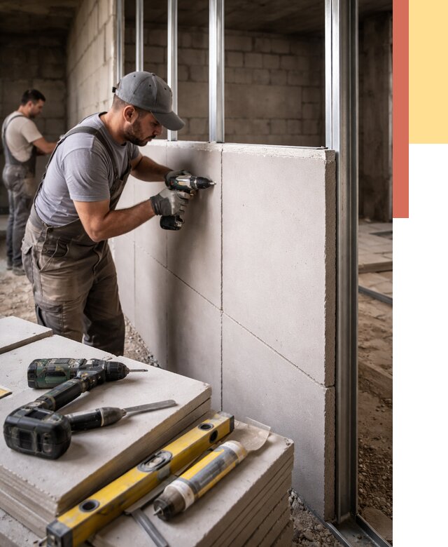 Кладка влагостойких перегородок ПГП в Надыме от 1245 руб. под ключ | ОТДЕЛОЧНИК-Ндм