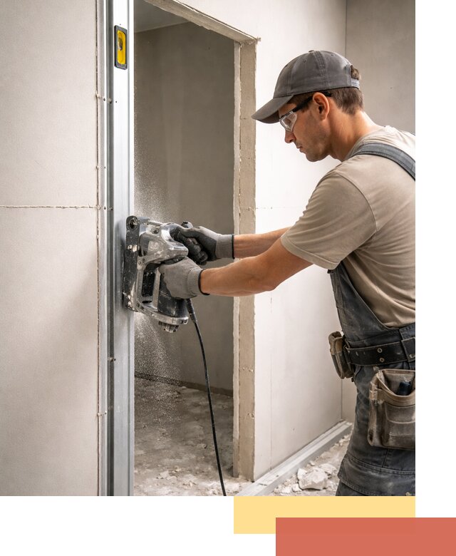 Устройство дверного проема в перегородке в Надыме