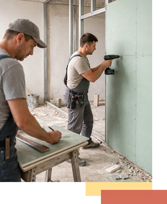 Перегородки из влагостойкого гипсокартона под ключ в Надыме