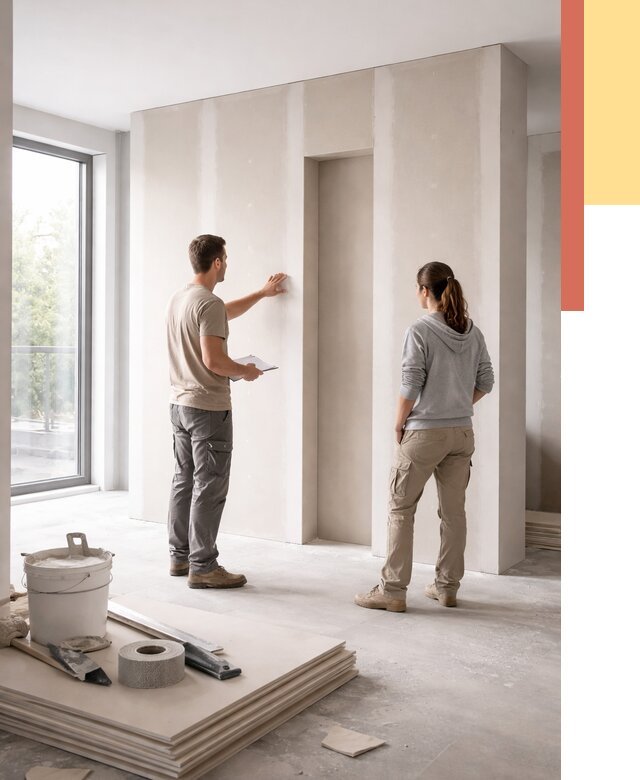 Зонирующая перегородка из гипсокартона в Надыме от 2906 руб. под ключ | ОТДЕЛОЧНИК-Ндм