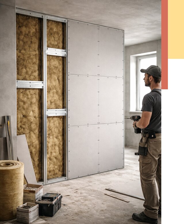 Усиленная перегородка под навеску в Надыме от 13284 руб. — монтаж под ключ | ОТДЕЛОЧНИК-Ндм