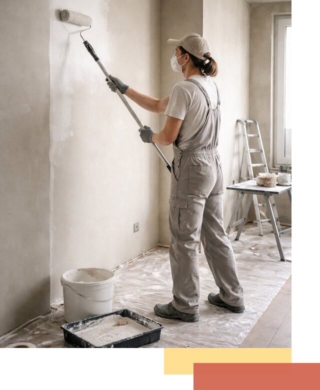 Покраска перегородок из гипсокартона в Надыме качественно и недорого