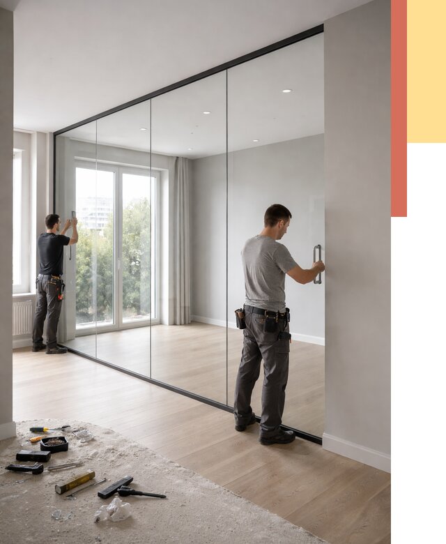 Изготовление стеклянных перегородок в Надыме от 12817 руб. под ключ | ОТДЕЛОЧНИК-Ндм