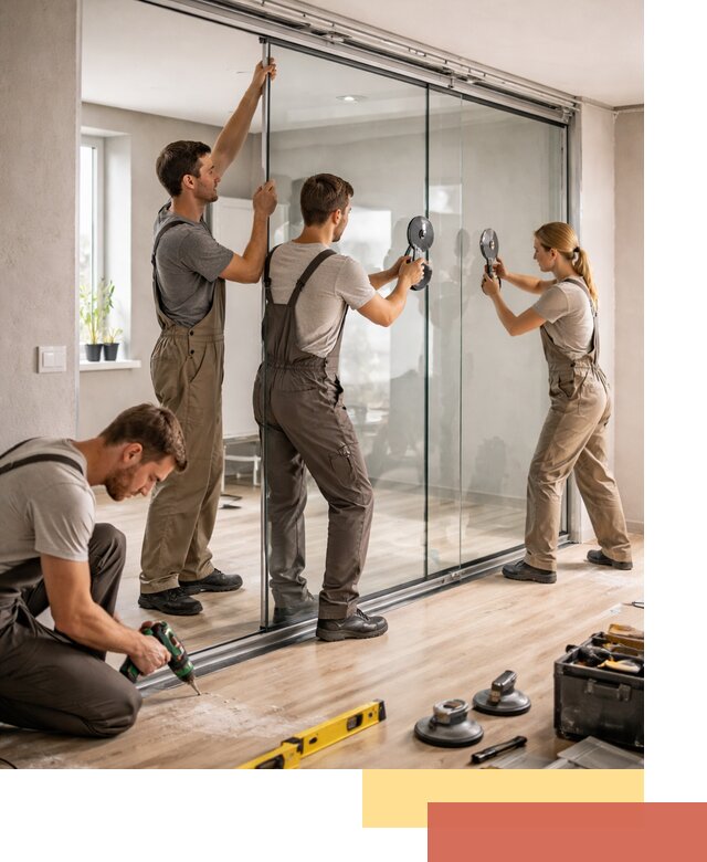 Изготовление стеклянных перегородок на заказ в Надыме