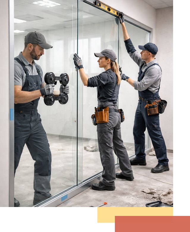 Профессиональный монтаж стеклянных перегородок в Надыме