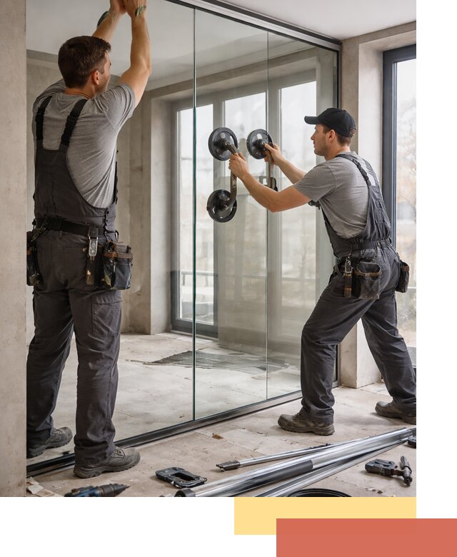 Цельностеклянные перегородки под ключ в Надыме